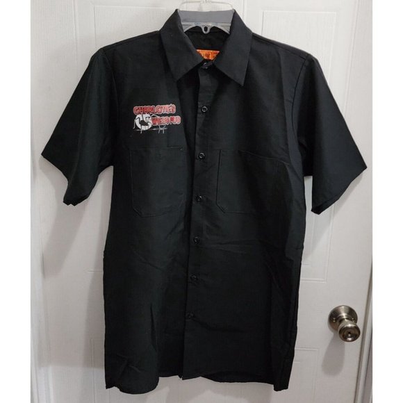 "Charlotte's Webb Pub" Wauchula, FL Black Mechanics Short Sleeve Work Shirt Sz S - Picture 3 of 10